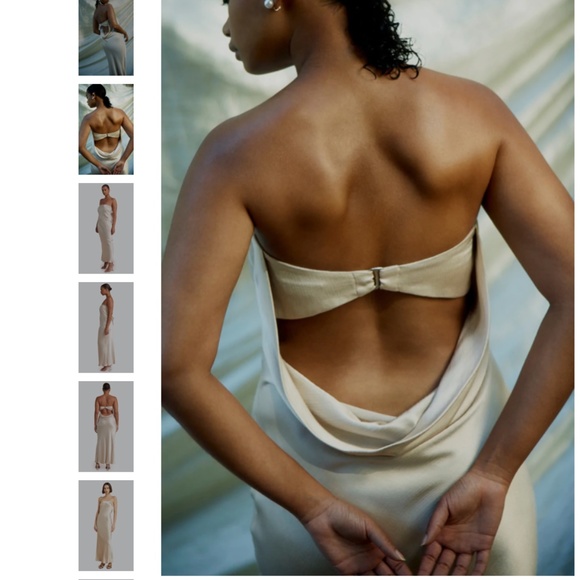 MOON DANCE STRAPLESS DRESS, SAND, US SIZE 4 - Picture 5 of 5